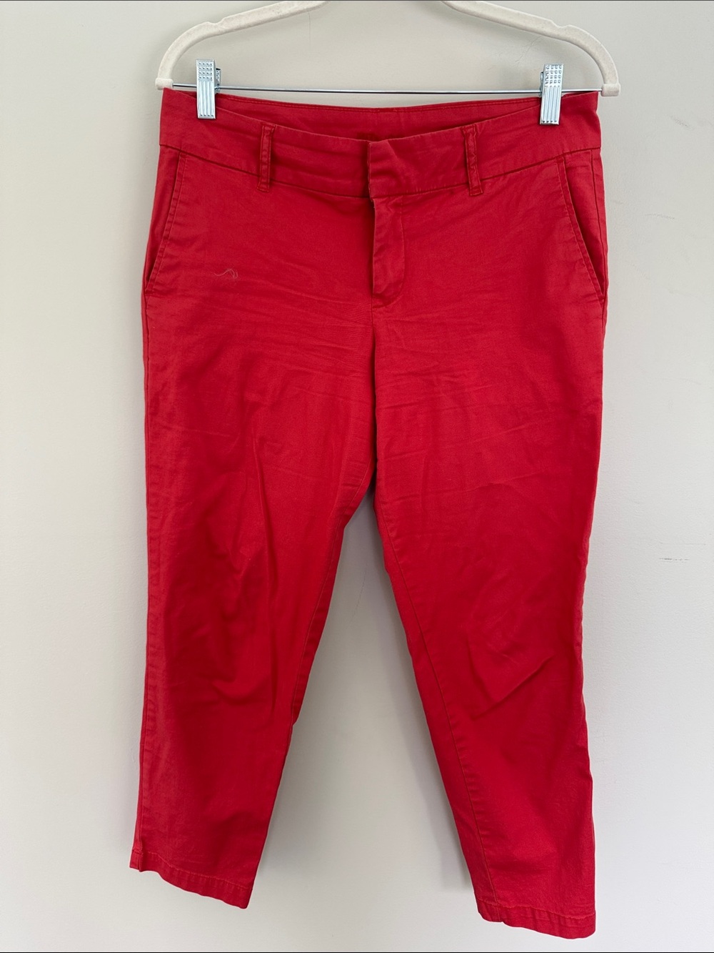 Kut from the Kloth Bright Red Cropped Stretch Jeans